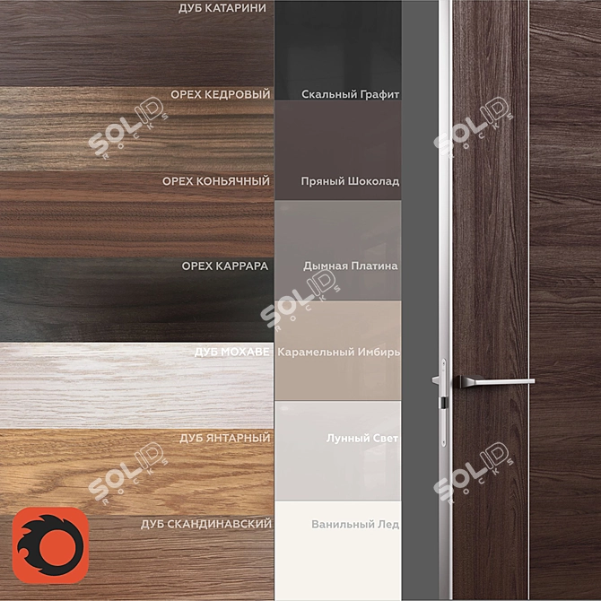 Domani 45 BROOK: Harmonious Blend of Natural Wood and Technological Elegance 3D model image 2