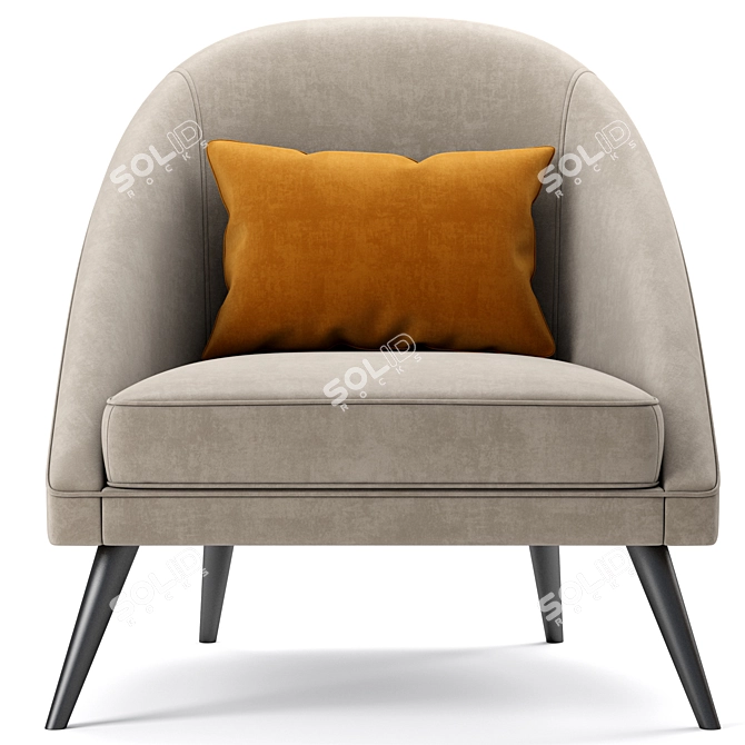 Joe Armchair: Stylish and Comfortable 3D model image 4