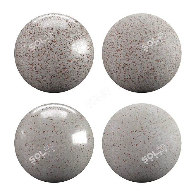 Terrazzo Concrete Texture: High-Quality PBR Materials 3D model image 2