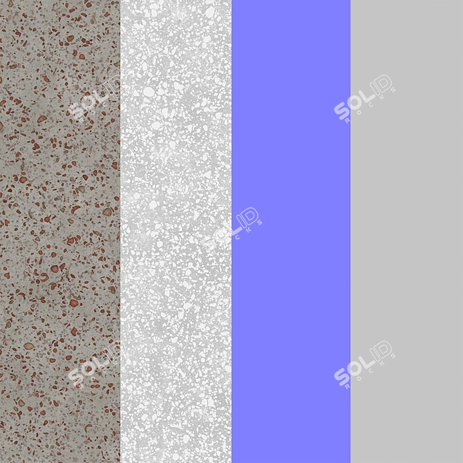 Terrazzo Concrete Texture: High-Quality PBR Materials 3D model image 3