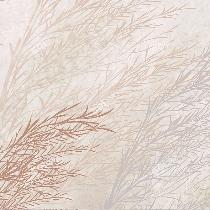 Windy Grass | Eco-Mural Wallpaper 3D model image 4