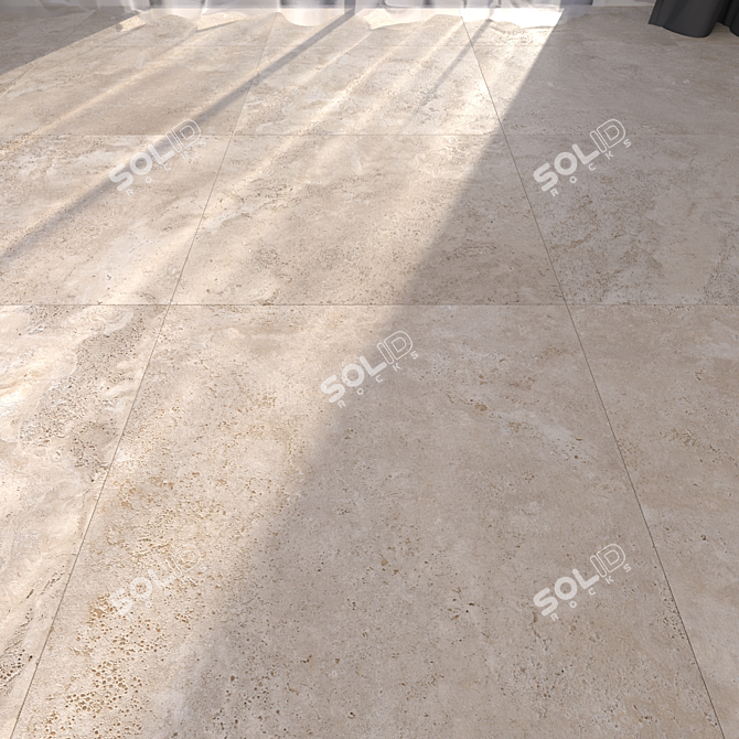 Navona Honey Cross Floor 60x60: Stunning Multi-Texture Design 3D model image 1