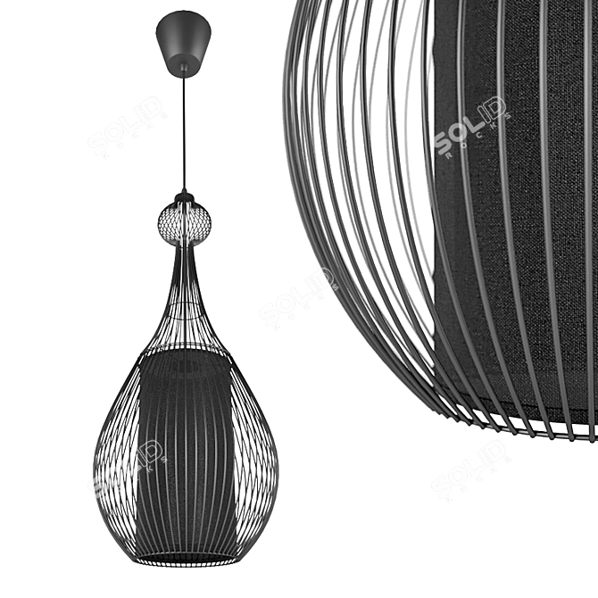 KARE Swing Iron Pendant Light 3D model image 1