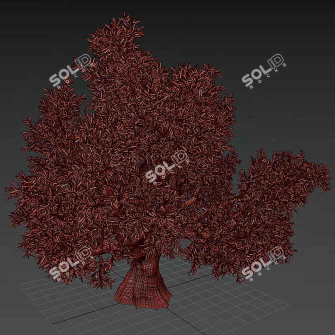  Elegant Olive Tree Sculpture 3D model image 4