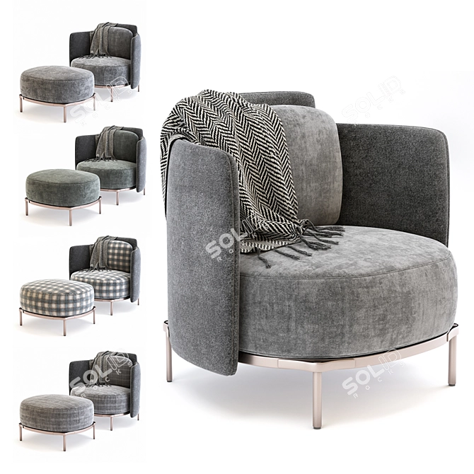 Modern Tape Minotti Furniture 3D model image 1