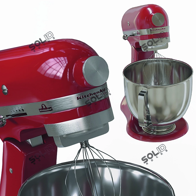 Versatile KitchenAid Mixer: Powerful, Efficient, and Stylish 3D model image 3