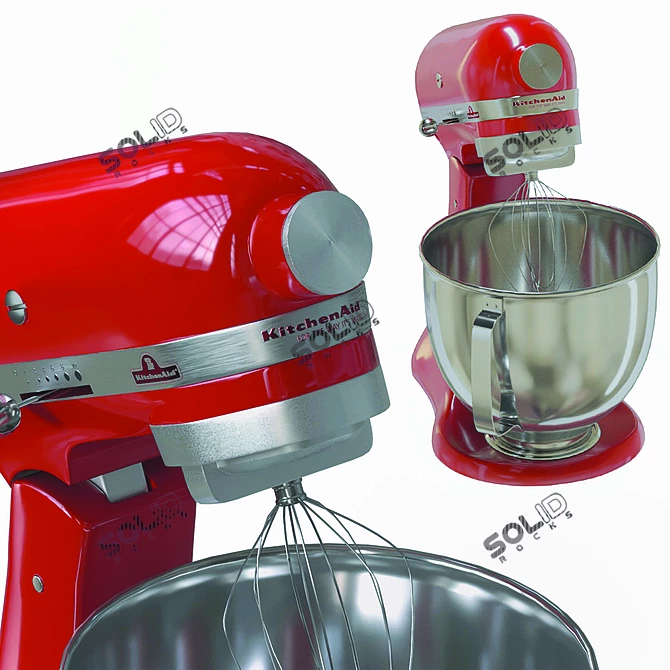 Versatile KitchenAid Mixer: Powerful, Efficient, and Stylish 3D model image 7