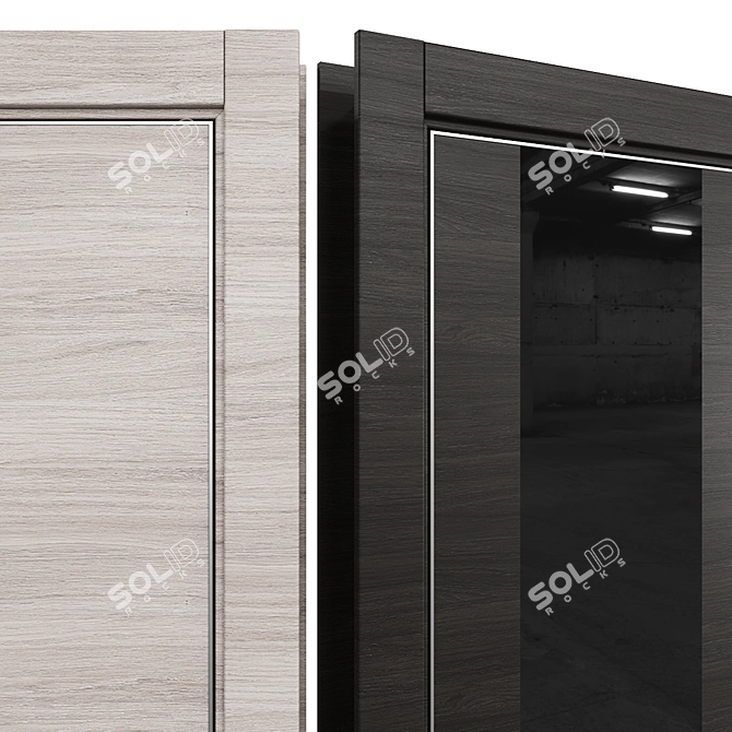 Profil 5Z Interior Door with Lotus Handle 3D model image 2