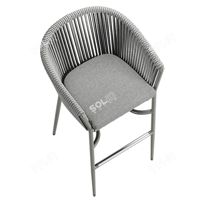 Contemporary Muse Barstool: Stylish & Durable 3D model image 4