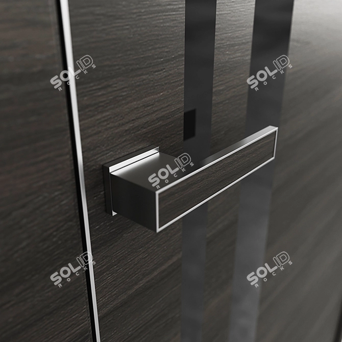 Profil Doors 16Z Interior Door + Lotus Handle 3D model image 3