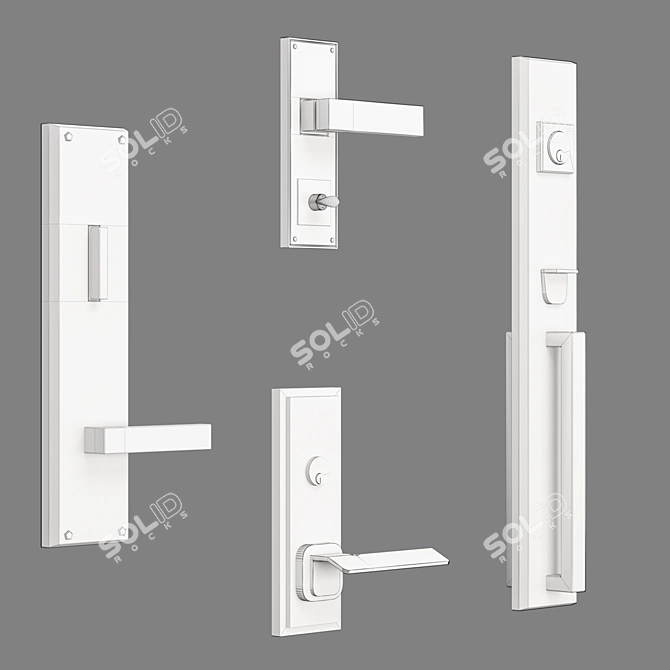 Modern Collection 01 Door Handle 3D model image 7