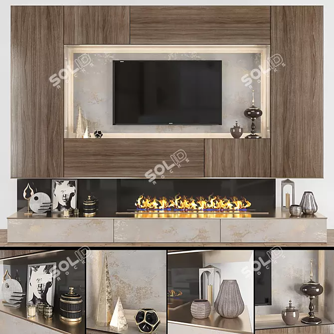 TV Wall 017: High-Resolution 3D Model 3D model image 1