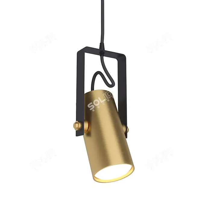 Brass Suspended Spot: VSimple 3D model image 1