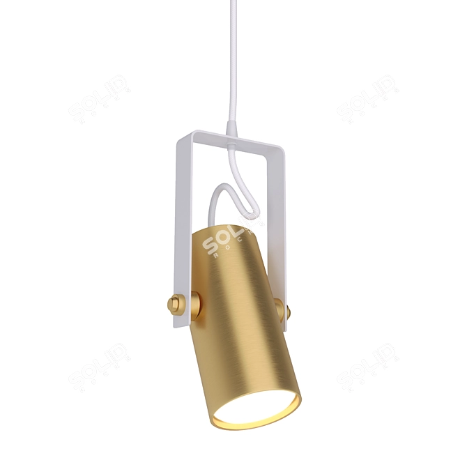 Brass Suspended Spot: VSimple 3D model image 2