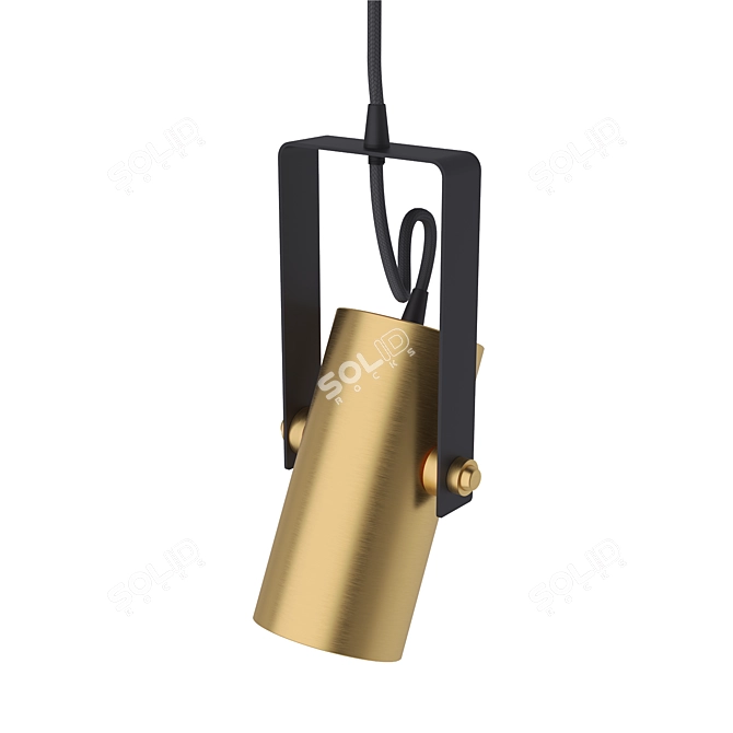 Brass Suspended Spot: VSimple 3D model image 4