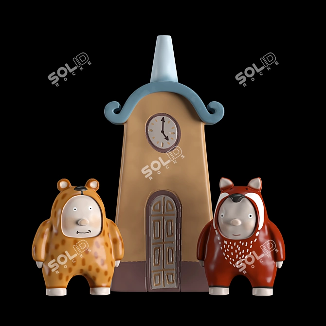 Decorative Clay Toys 3D model image 1