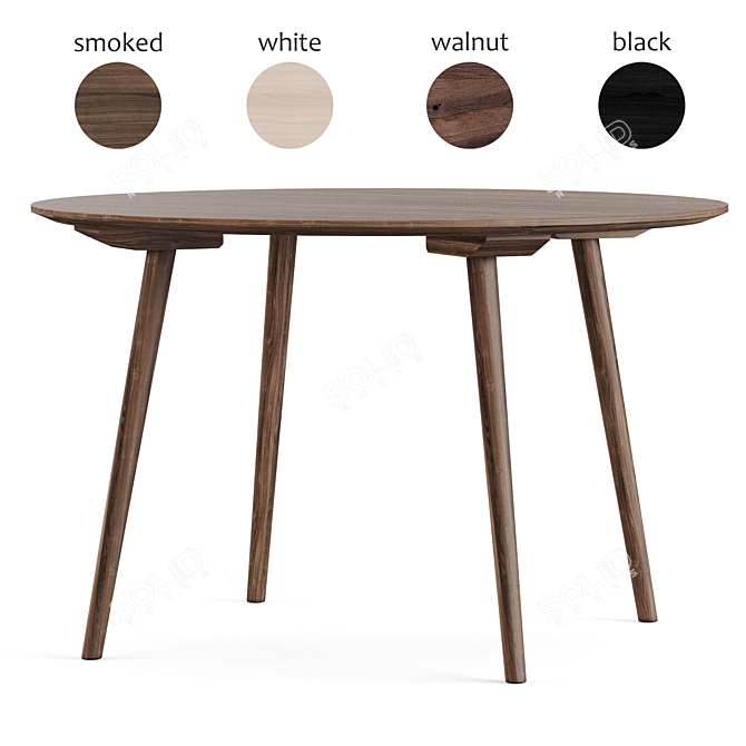 Scandi Round Dining Table 3D model image 1