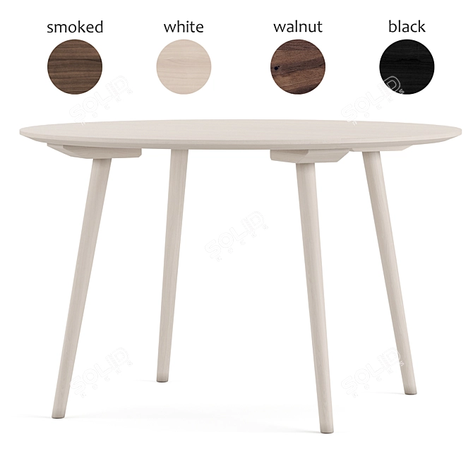 Scandi Round Dining Table 3D model image 2