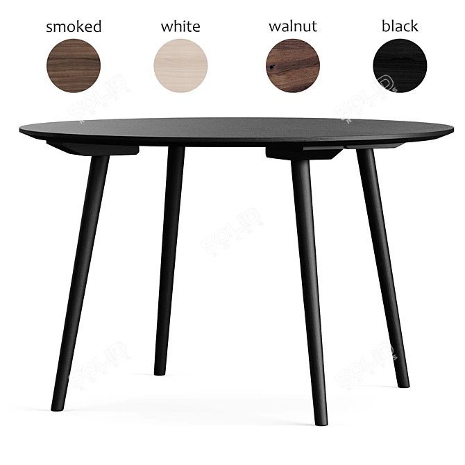 Scandi Round Dining Table 3D model image 4