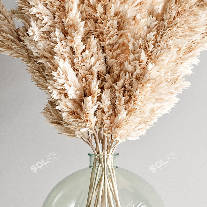 Elegant Pampas Decor 3D model image 2