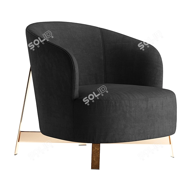 Porada Copine: Elegant and Compact Chair 3D model image 1