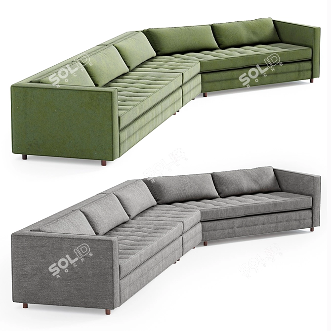 Harvey Probber Sectional Sofa: Modern Elegance for Your Home 3D model image 1