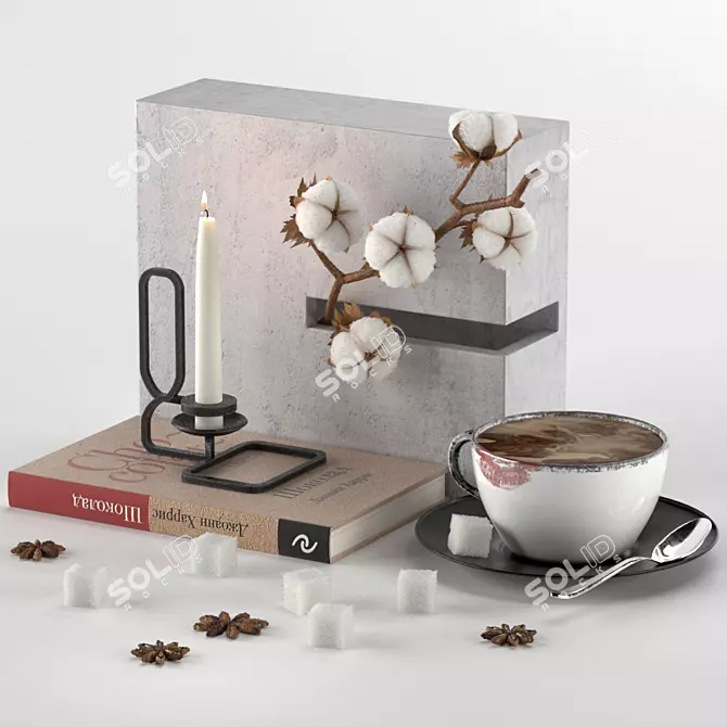 Elegant Decor Set 3D model image 1