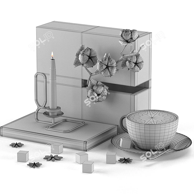 Elegant Decor Set 3D model image 4