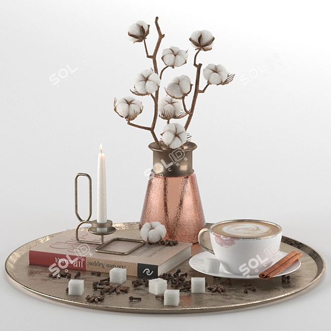 Elegant Decor Set 3D model image 5