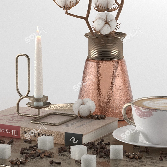 Elegant Decor Set 3D model image 6