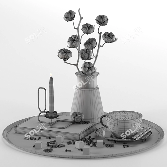 Elegant Decor Set 3D model image 8