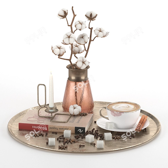 Elegant Decor Set 3D model image 10