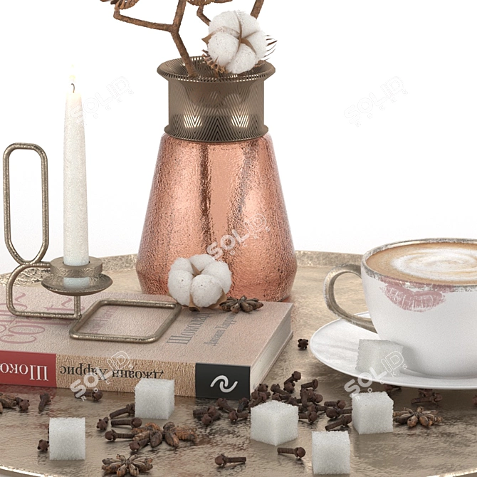 Elegant Decor Set 3D model image 11