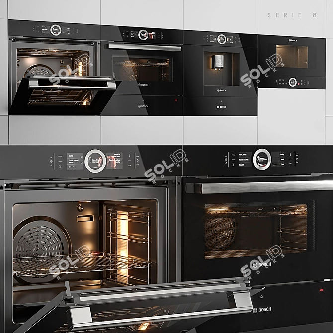Bosch Serie 8: Perfectly Designed Built-in Appliances 3D model image 1