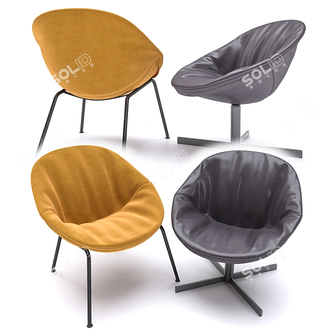 Compact Comfort: Lily Easy Chair by Modus 3D model image 1