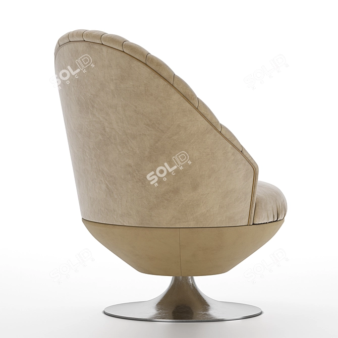 Elegant Kelyfos Swivel Chair 3D model image 3