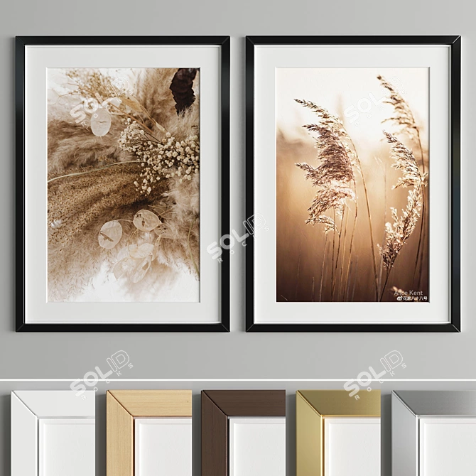 Elegant Art Frame Set 3D model image 3