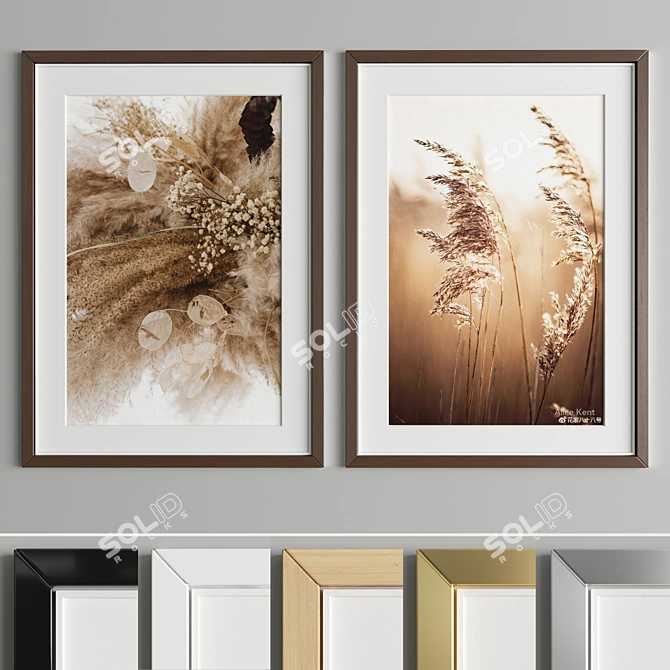 Elegant Art Frame Set 3D model image 4