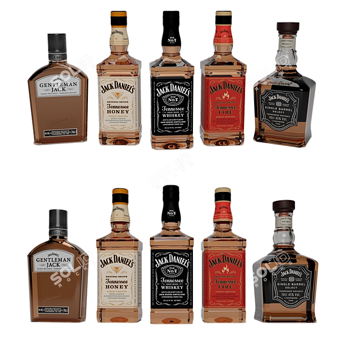 Unleash Your Taste: Jack Daniels Varieties 3D model image 1