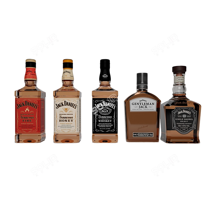 Unleash Your Taste: Jack Daniels Varieties 3D model image 2