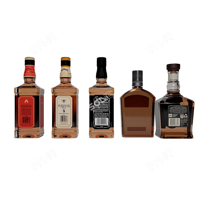 Unleash Your Taste: Jack Daniels Varieties 3D model image 3