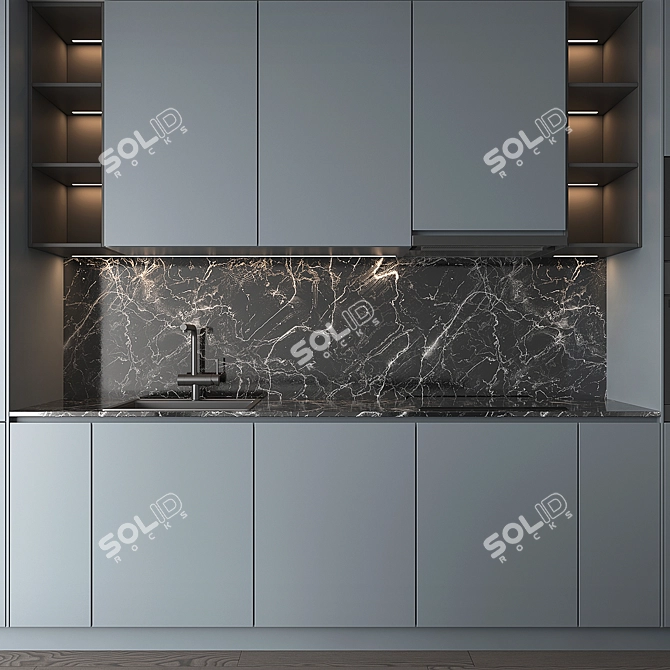 Modern Kitchen 3D model image 2