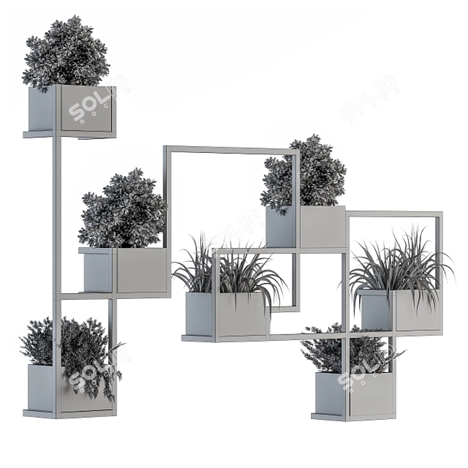 Wall-mounted Plant Box: Enhance Your Indoor Space 3D model image 4