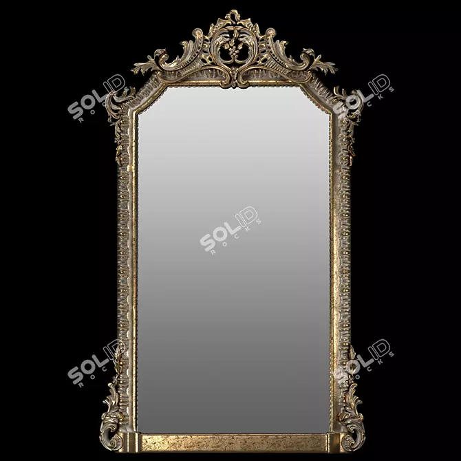 19th Century French Giltwood Classical Mirror 3D model image 1