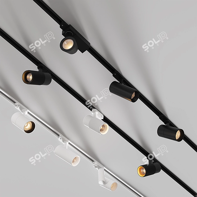 Sleek Track Lighting Solution 3D model image 1