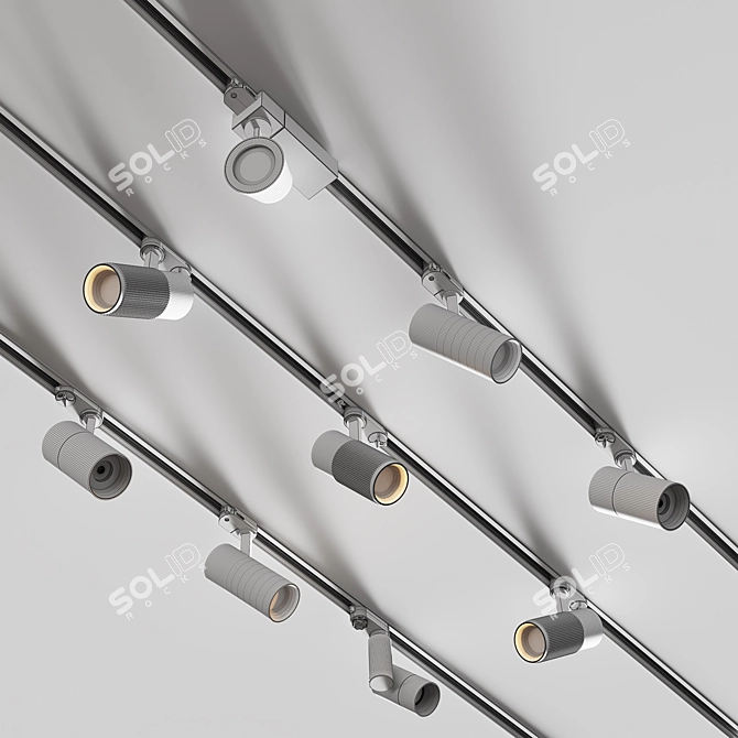 Sleek Track Lighting Solution 3D model image 2