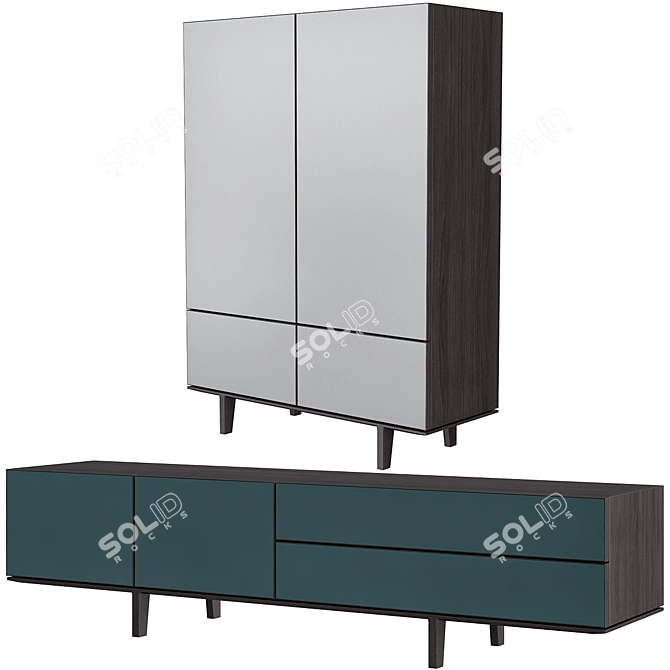 Poliform Hotel Sideboard: Elegant Storage Solution 3D model image 1