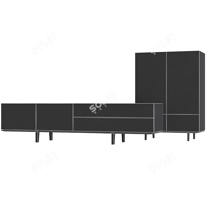 Poliform Hotel Sideboard: Elegant Storage Solution 3D model image 4