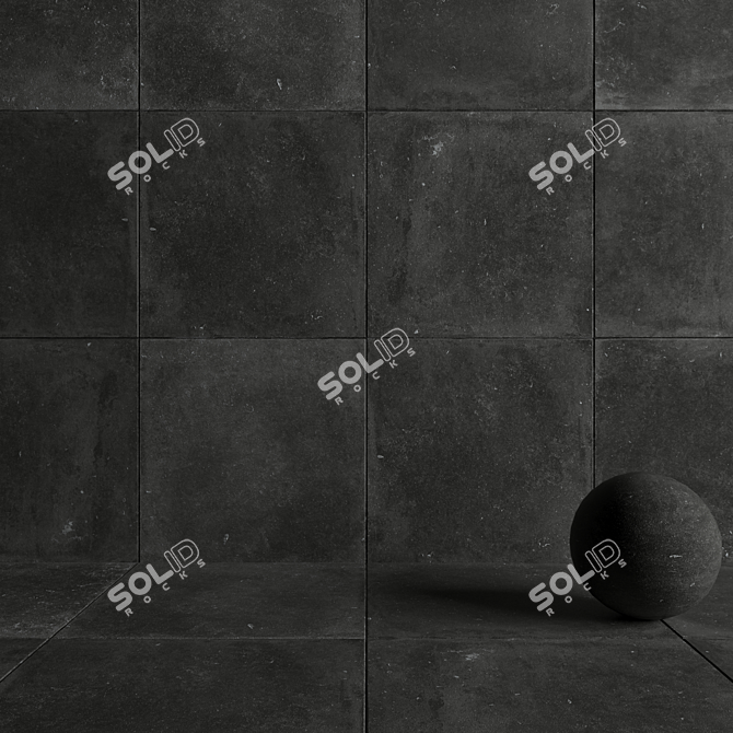 Flaviker Nordik Stone Black Flooring 3D model image 4