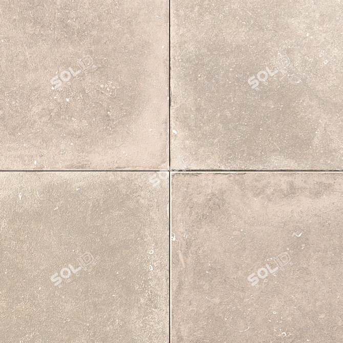 Flaviker Nordik Stone Sand - 120x120: Elegant Multi-Texture Floor 3D model image 2